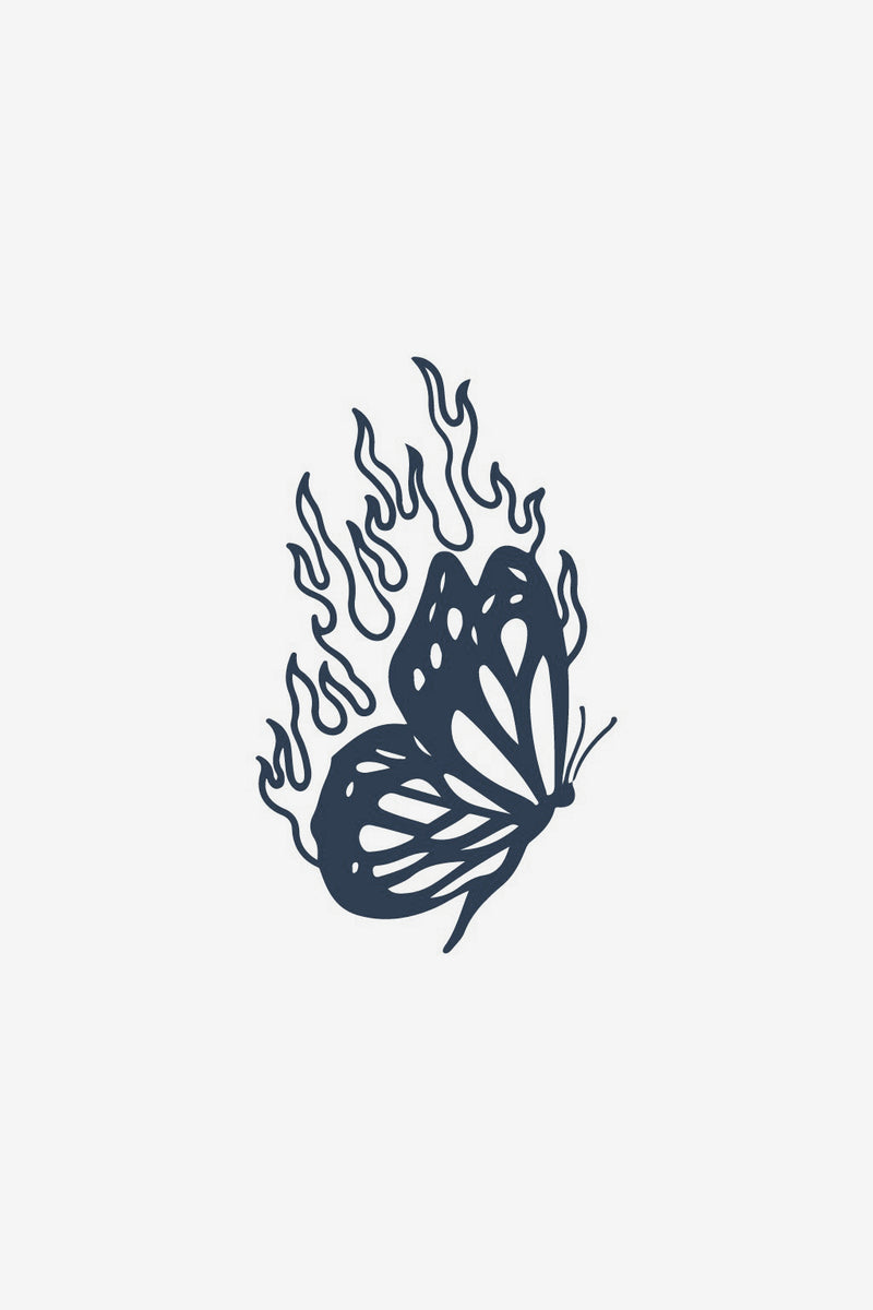 Papillon en flammes